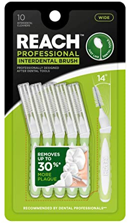 Reach Interdentalbürste breit 1,3 mm | entfernt bis zu 30% mehr Plaque | speziell für Zahnfleischschutz | PFAS-frei | 10 Bürsten