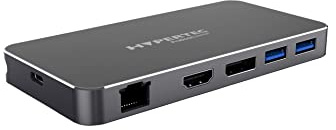 Hypertec ProDockEssential 4-8K Single/4K Dual Screen 60Hz HDMI/Displayport Universal USB-C Dock, 2xUSB 3.0, 1xGbe,100W Charging