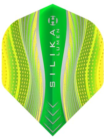 Harrows Dart Flight Silika Lumen Dart Flight Dartflight Set für Softdarts und Steeldarts (Nummer 2, Gelb)