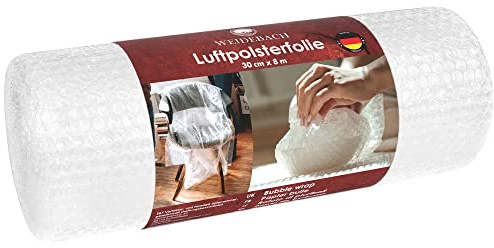 WEIDEBACH® Film à bulles à 2 couches, 8 m x 30 cm, pour une protection maximale du transport, rouleau de film à bulles indéchirable, épaisseur 60 μm, film de protection contre les dommages