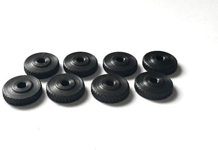 PrecisionGeek - Dadi zigrinati/adattatore ruota zigrinata, piatto DIN 467 – acciaio ossidato M3 x 3 mm, diametro 12 mm (set da 8 pezzi)