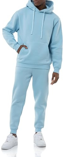Redbridge Stylischer Herren Jogginganzug Set Kapuzenpullover und Jogginghose Premium Sweat Anzug Regular Fit Hellblau XL
