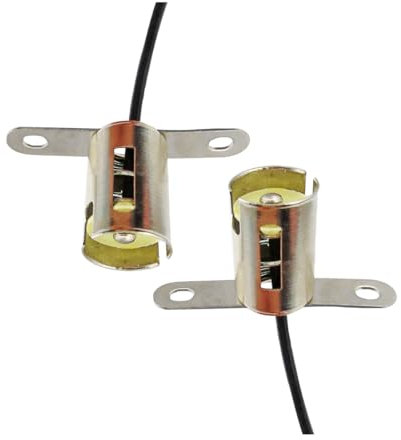 CGEAMDY 2 Pièces Support De Douille D'ampoule LED Pour Auto, Connecteur De Douille D'ampoule LED Pour Feu Arrière De Voiture, Support LED Adaptateur Douille D'ampoule Câblage Harnais Sockets(BA15S)
