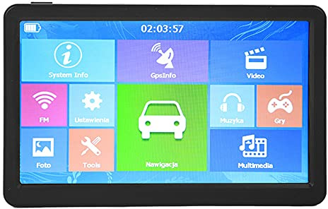 Yctze Lettore multimediale Schermo Touch Capacitivo HD, GPS Integrato, Mappa Europa, 8GB, Compatibile con Camion e Auto