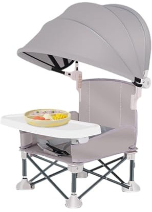 Aizuoni Reisehochstuhl Hochstuhl Für Babys,Tragbarer Campingstuhl, Sitzerhöhungsstuhl, Hochstuhl Für Unterwegs - Faltbare Design-Sitzerhöhung Für Picknicks, Partys Und Familienessen