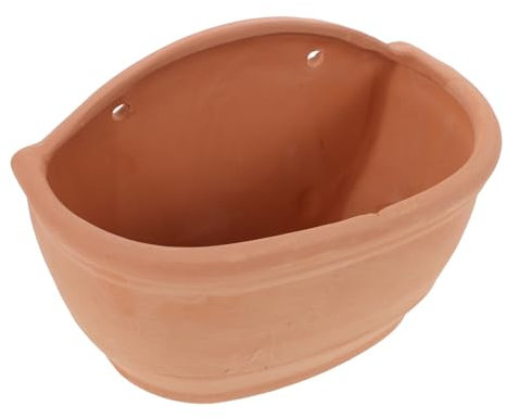 KONTONTY Vaso Da Parete in Terracotta Rossa Resistente Per Drenaggio Fioriera Sospesa Per Piante Succulente e Balcone Indoor Ed Esterno Regalo Per Amanti