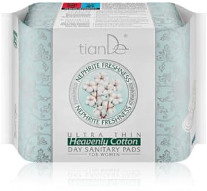 Heavenly Cotton Damenbinden 61922 TianDe, ultra-dünn, 1 x 8 Stück, Frische und Komfort Tag und Nacht