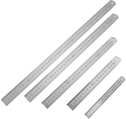 OZDYT 1 PCS Edelstahl-Metalllineale Metric Straight Lineal Präzisionsskala Doppelseitige Messschreibwaren-Zeichenwerkzeuge(200MM)