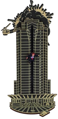 Jul Die Hård adventskalender, MUNSKT Jul nedräkningskalendrar, jul Hans Gruber interaktiv adventskalender för bordsdekorationer, festgåvor, klassrumspriser, julklapp (BLack)