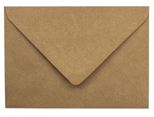 Kuvertwelt DIN C6 Briefumschläge 162 x 114 mm, Nassklebung, Natron-Kraftpapier