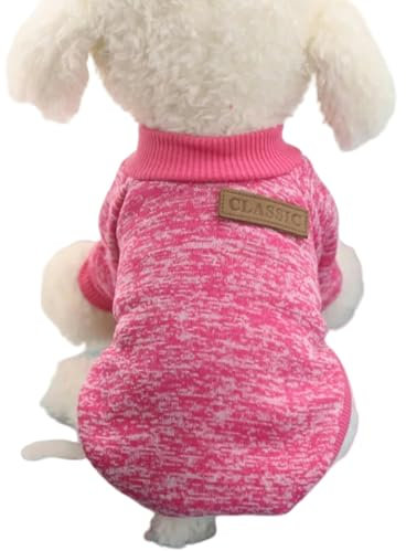 ZBJZUIMEI Hundebekleidung Warm Hundekleidung Welpenjacke Mantel Katze Kleidung Hundepullover Winter Hundemantel Kleidung Für Kleine Hunde-Burgund-xs