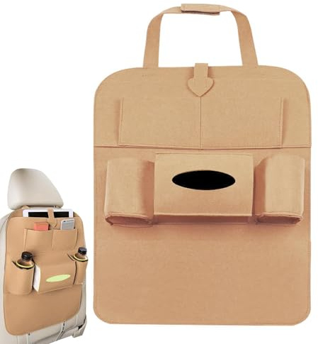 Protezione dello schienale del sedile per - Feltro impermeabile con tasche multiple | Organizzatore multifunzionale per auto, borsa di immagazzinaggio per libri, snack, perfetta per mantenere