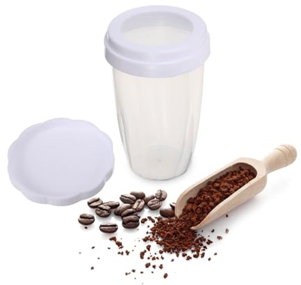 PRETYZOOM Saupoudreur Sucre Glace Saupoudreur Farine RéUtilisable en PP avec Couvercle Tamis À Mailles Fines pour PâTisserie Shaker À Cacao Sucrier en Poudre pour Cuisine
