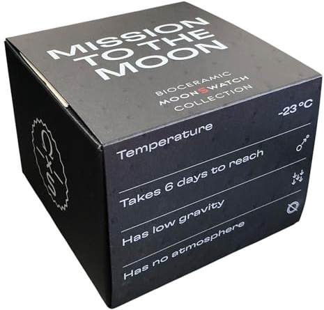 Swatch Montre Moonswatch Omega x Mission to The Moon en Cuir d'Autruche