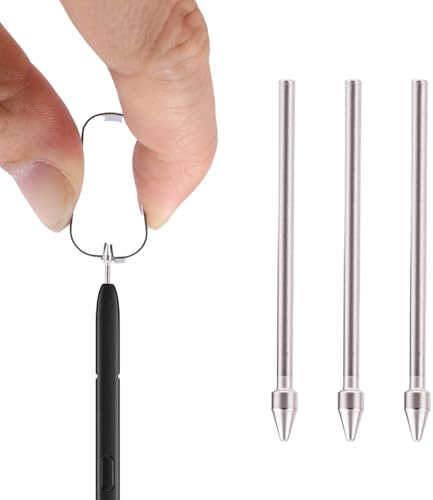 Gosknor 3 Stück Ersatzspitzen für S Pen, Hochempfindliche Stiftspitzen aus Titanlegierung mit Clip für Samsung Galaxy Tab S24/S23/S22 Ultra/S9/S9 Ultra/S8/S7/S6 Lite