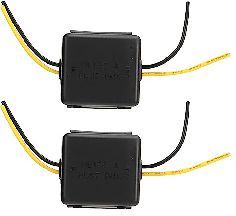 Auto -Leistungsfilter, 2pcs 12V Auto Stereo -Stromversorgungsfilter -Lärmreduktionsreduzierer für Stereo -Audio -Radio -Equalizer -Verstärkerverstärkerverstärker -Lautsprecher