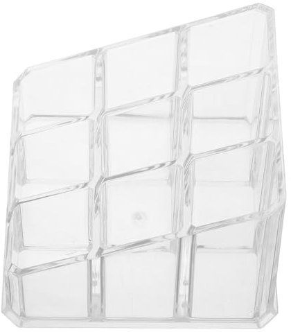 VALICLUD Organizzatore Trasparente Per Rossetto e Lucidalabbra Con Scomparti Porta Smalti e Cosmetici Espositore Per Pennelli e Accessori Trucco Per Vanità Toeletta