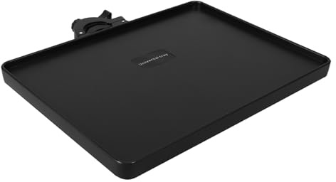 EXQUIMEUBLE Mikrofonständer Ablage Klappbar mit Clip Ablagefach 22x16,5cm aus Kunststoff Schwarz Live Streaming Soundkartenhalterung für Mikrofonzubehör und Smartphone