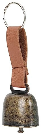 Abaodam Campanaccio Vintage Mucca in Rame e Cuoio Suono Chiaro e Forte Leggero e Resistente per Collari per Animali e Fai da Te