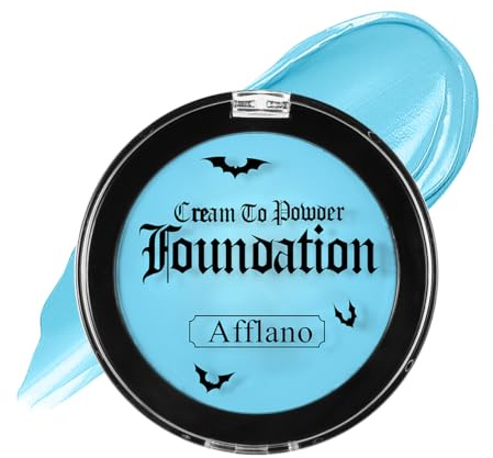 Blue Face Body Paint Creme full-coverage Make-up Foundation Facepaint Body Makeup für Halloween Cosplay SFX Leichnam Braut Sally Kostüm Bühne Avatar DressUp Make-up Lichtblaue Auge Schwarzer Concealer