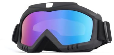 FUGLUS Lunettes de moto UV400 : coupe-vent, anti-poussière, résistantes aux rayures. Idéales pour les motos tout-terrain,Peuvent être portées par-dessus des lunettes. Verres colorés