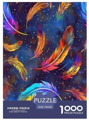 Plume Puzzles 1000 Pièces Cadeau Unique Jeu Éducatif Défi Jouet À De Qualité Supérieure Peinture Art pour Adultes Et Enfants À Partir De 14 Ans 70x50cm/1000pcs
