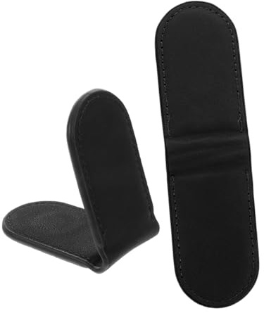 LIFKOME Portafoglio Uomo Magnetico in Pu Nero, Porta Soldi Uomo Clip per Contanti e Carte, Leggero e Portatile per Viaggio e Shopping, 2 Pezzi