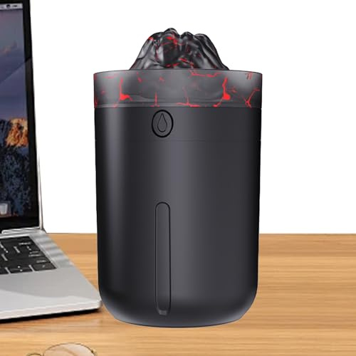 Volcanic Air Humidifier - 330ml Volcano Shape Diffuser and Type-C Charging,Desktop Air Humidifier | For Living Room Yoga Studios Work Area Home Car Family