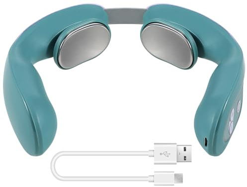 Mipcase Massaggiatore Elettrico per Collo Funzione Riscaldante, Design Sincrono Circolare Trinità, Materiale Abs, Ricarica Usb, Sollievo Dalla Fatica, Portatile e Wireless