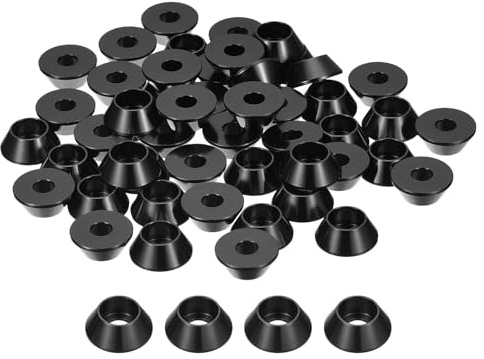 QUARKZMAN Arandelas Cónicas M6, 20pcs Arandelas Aluminio Anodizado Para Cabeza Tornillo, Arandela Avellanado Para Accesorios Mecánicos, Negras