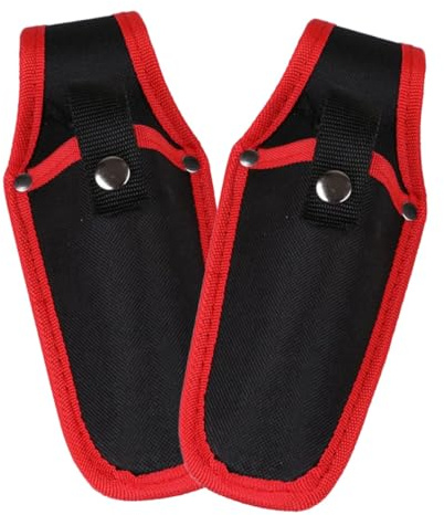 JOINPAYA Funda para Tijeras de Poda de Jardinería 2 Piezas Funda Protectora de Lona Resistente Roja Bolsa Práctica para Podador de Mano Accesorio Portátil para Jardín y Exterior