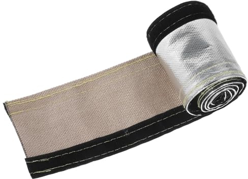 ADOCARN Hitzeschutzhülle mit Verbesserter Haltbarkeit und Brandschutz aus Glasfaser in Silber für Wire und Bremskabel für Automotive Reparaturen