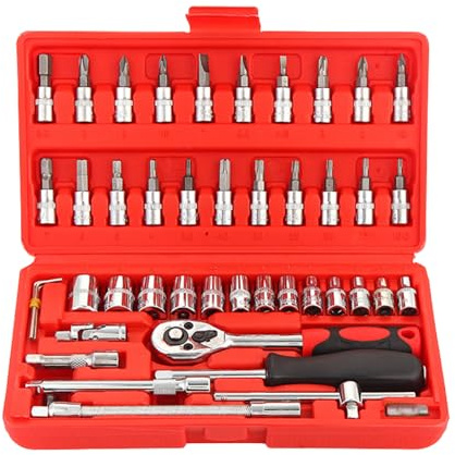 MAGIC SELECT Set de Herramientas con Carraca 46 Piezas 1/4