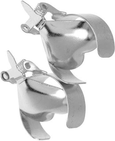 MOBUTOFU Estintore per Candele Forma Cuore Metallo Argento 2 Pezzi per Uso con Tea Light e Candele Profumate