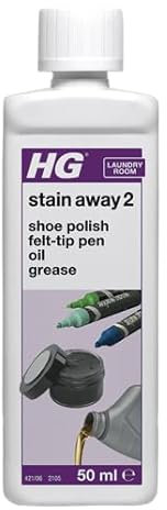 HG stain away no. 2 for stains caused by marker pens, grease, oil, shoe polish, etc.