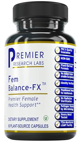 Premier Research Labs Fem Balance FX- Chasteberry Supplement for Women Hormone Balance Support, Chaste Tree Supplement w/Organic Chasteberry Extract, Natural Support for Women- 60 Vegetarian Capsules