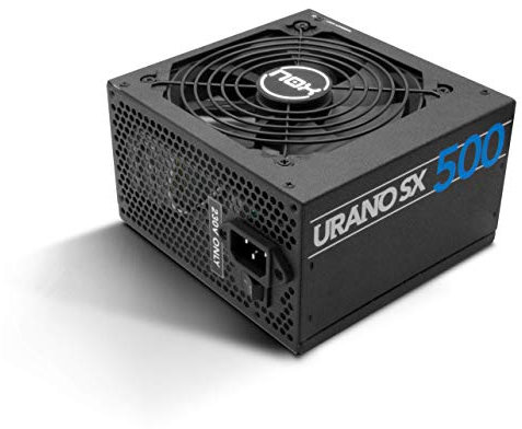 NOX Urano SX 500 - NXURSX500 - Alimentation 500W, Efficacité énergétique verte, ventilateur 120mm avec système de roulement à billes, compatible Intel, PFC, couleur noire