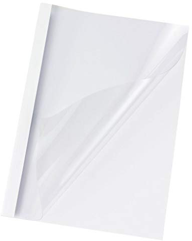 300 Stk. Thermobindemappen A4, 8mm für 80 Blatt, Chromolux weiß
