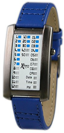 Xtress Montre à Quartz Binaire pour Homme avec Bracelet en Cuir XDA1030A, Sangle