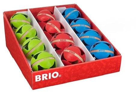 BRIO 30505 - Motorik-Rasselbälle, 3fach sort. Im Display