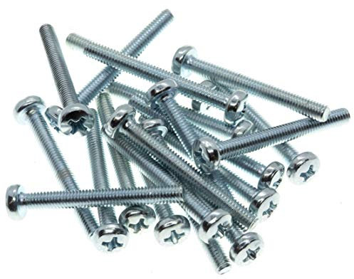 M5 (5mm x 60mm) Phillips Pan Head Machine Screws Steel (Pack of 20) DIN 7985 G09-G10BC