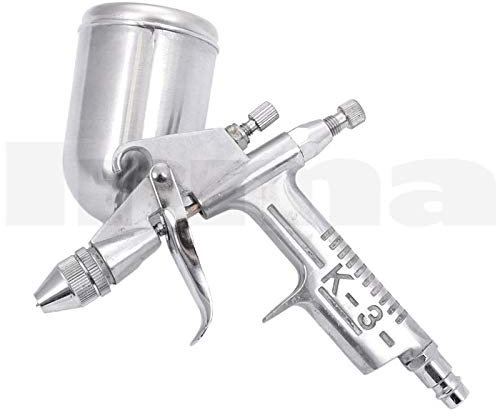 BSD Druckluft Spritzpistole mit 0.5mm Düse - 200ml Fließbecher Farbspritzpistole, Lackierpistole, HVLP Farbspritzpistole