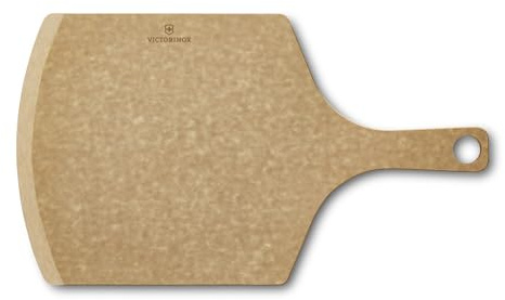 Victorinox Pizzaschieber - Pizzaschaufel mit Griff - 43 x 25 cm - Braun | Robustes Pizzabrett aus Papierverbundstoff, klingenschonend, hitzebeständig bis 175 °C und spülmaschinengeeignet