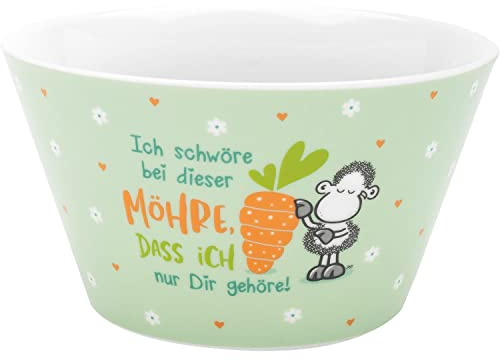 Sheepworld Schale mit Motiv Möhre | Porzellan, 60 cl, Frühstücksschale mit Spruch | Geschenk, Müslischale | 48037