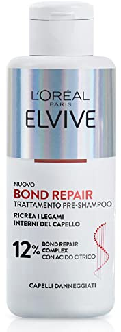 L'Oréal Paris Elvive Bond Repair Pre-Shampoo, stärkend, für geschädigtes Haar, stellt die inneren Bindungen des Haares wieder her, mit Zitronensäure, 200 ml