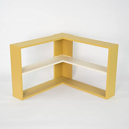 Declea Angolare alzatina con Mensola in Legno, Espositore a 3 Piani per Cibo, Dessert, Dolci, Arredo Cucina e Organizzatore da Cucina per Barattoli e Contenitori, Home Decor