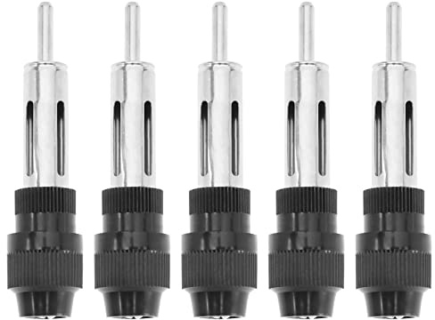 VGOL 5pcs DIN Autoradio Prise d'antenne Antenne Remplacement DIN Automobile Antenne Prise à Souder Adaptée pour Autoradios de Rechange et Accessoires Connexes Ports d'antenne