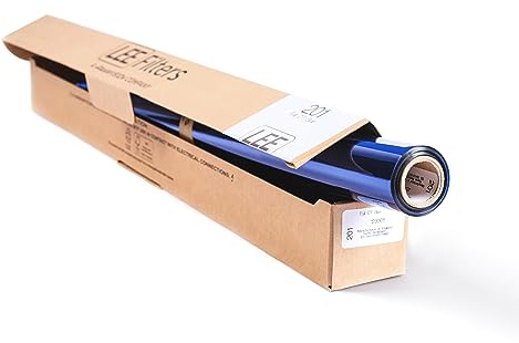 LEE Filters CT Blue Compact Roll - 2ft Wide Polyester Lighting Gel for Converting Tungsten to Daylight - Made in the UK (Full CTB)