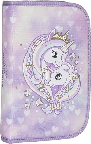 Beckmann, Federmappe Unicorn Princess Purple, mit Inhalt, Mäppchen Federtasche, Grundschule, 1. Klasse, Purple