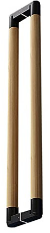 BODHIS Türgriff, doppelseitiger Holz-Haustürgriff, Vintage-Terrassen-Push-Pull-Türgriff, für Scheunentore, Garagentore, Holztüren, Glastüren (Holzfarbe 40 cm (15,7 Zoll))